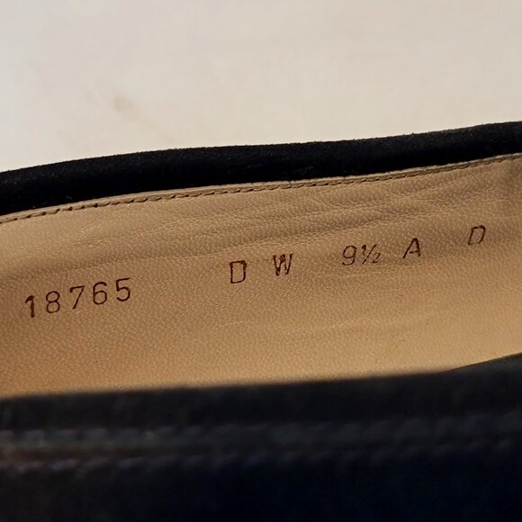 SOLD OUT 80s SUSAN BENNIS WARREN EDWARDS Loafer Men's BLK Suede Leather Tiger - Picture 12 of 13